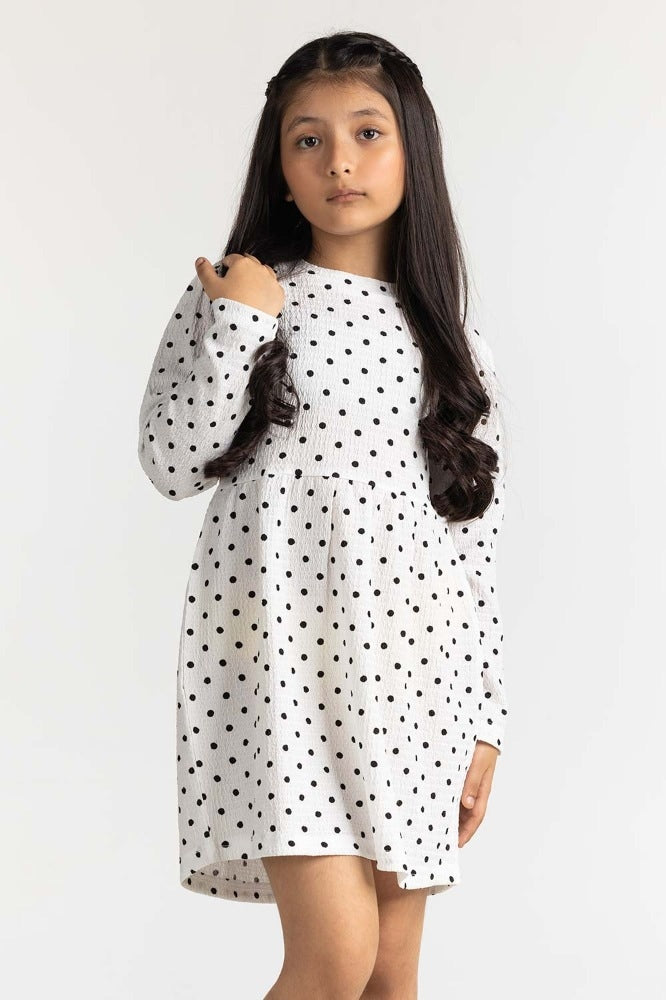 Junior Girl White Basic Top JG-DRS23-001