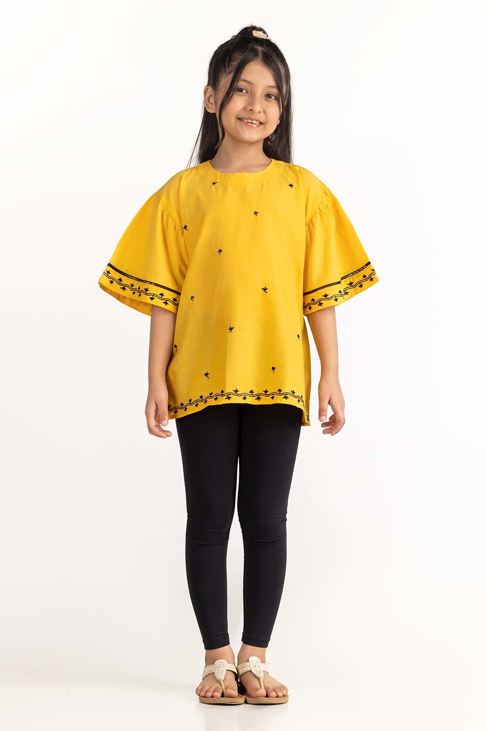 Junior Girl Yellow Blouse 231-417-008