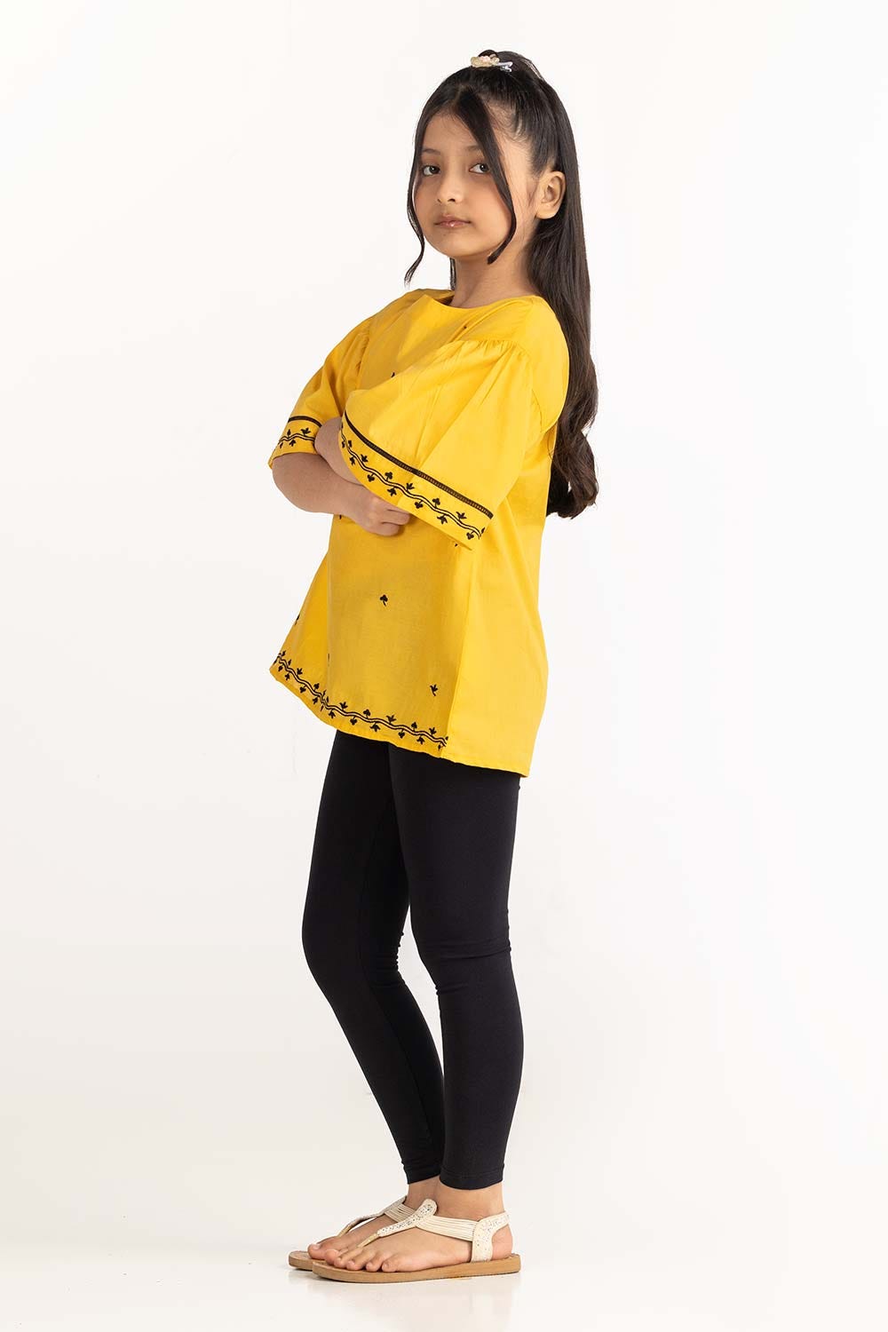 Junior Girl Yellow Blouse 231-417-008