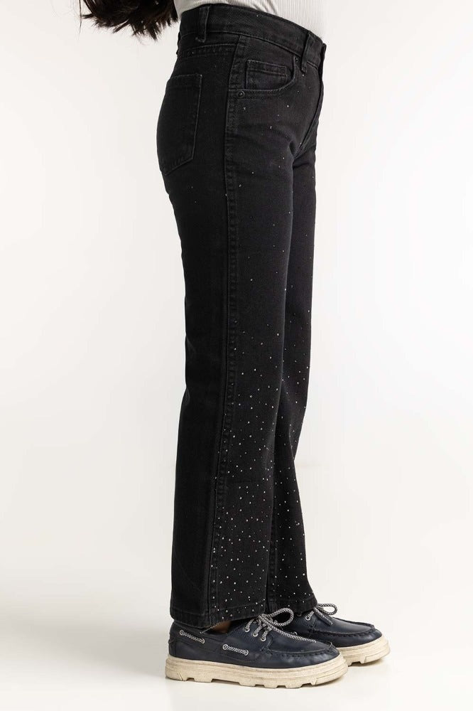 Junior Girls Black Basic Denim Jeans JG-JNS-WS23-001
