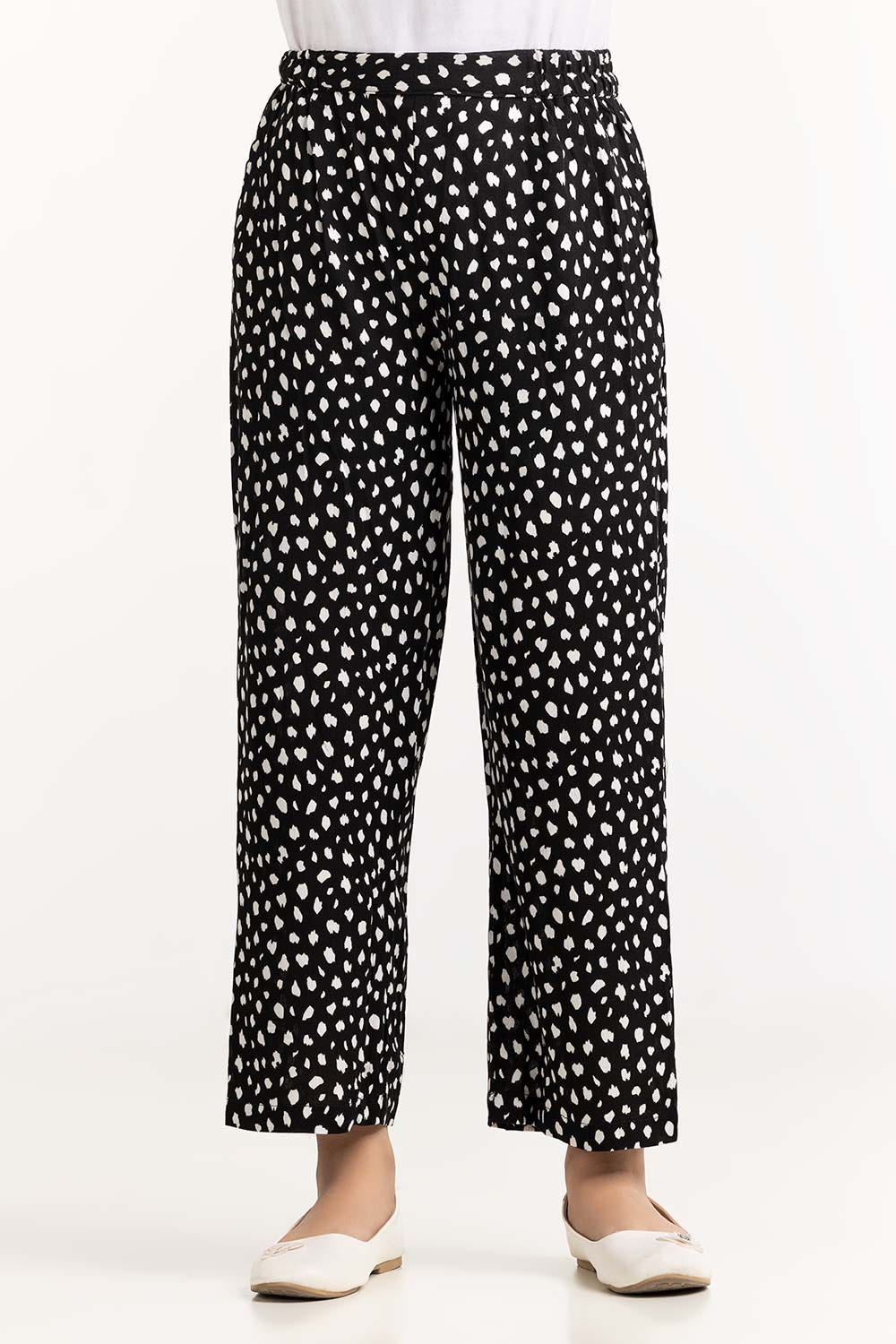 Junior Girl Black & White Trouser 231-420-230