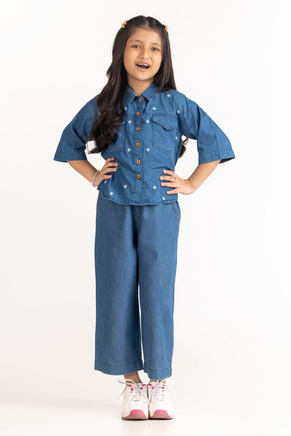 Junior Girl Blue Shirt 231-417-007