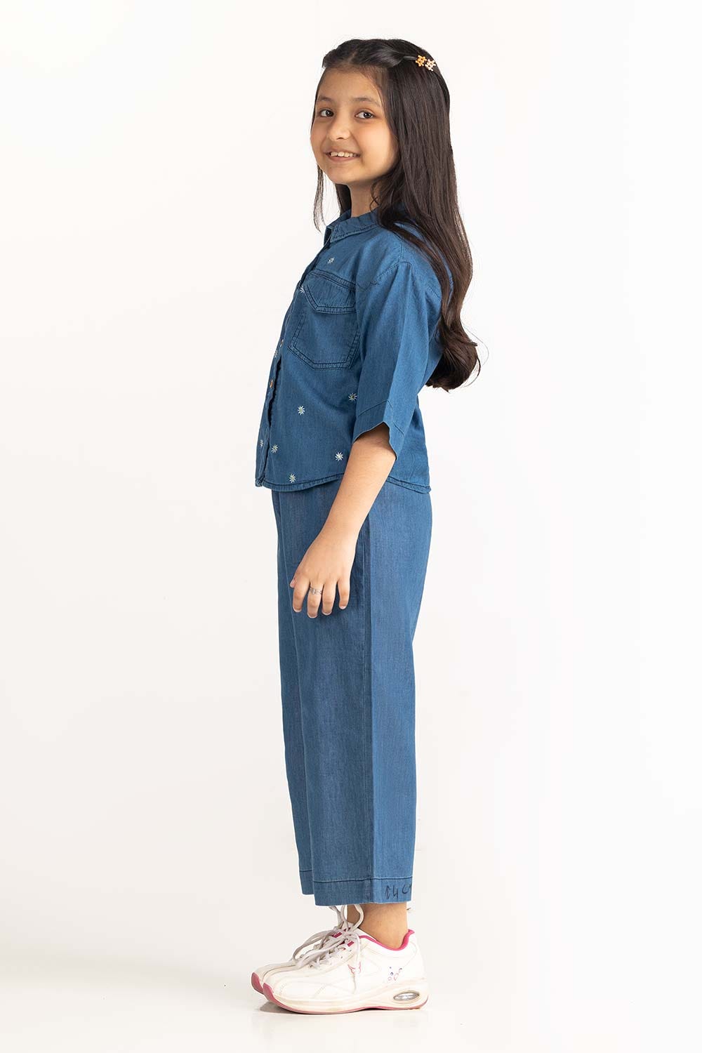 Junior Girl Blue Shirt 231-417-007