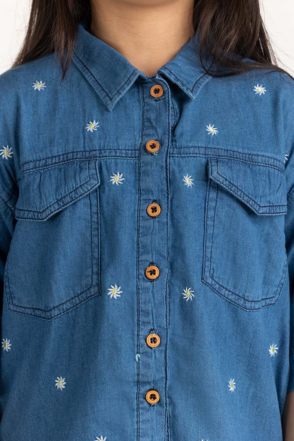 Junior Girl Blue Shirt 231-417-007