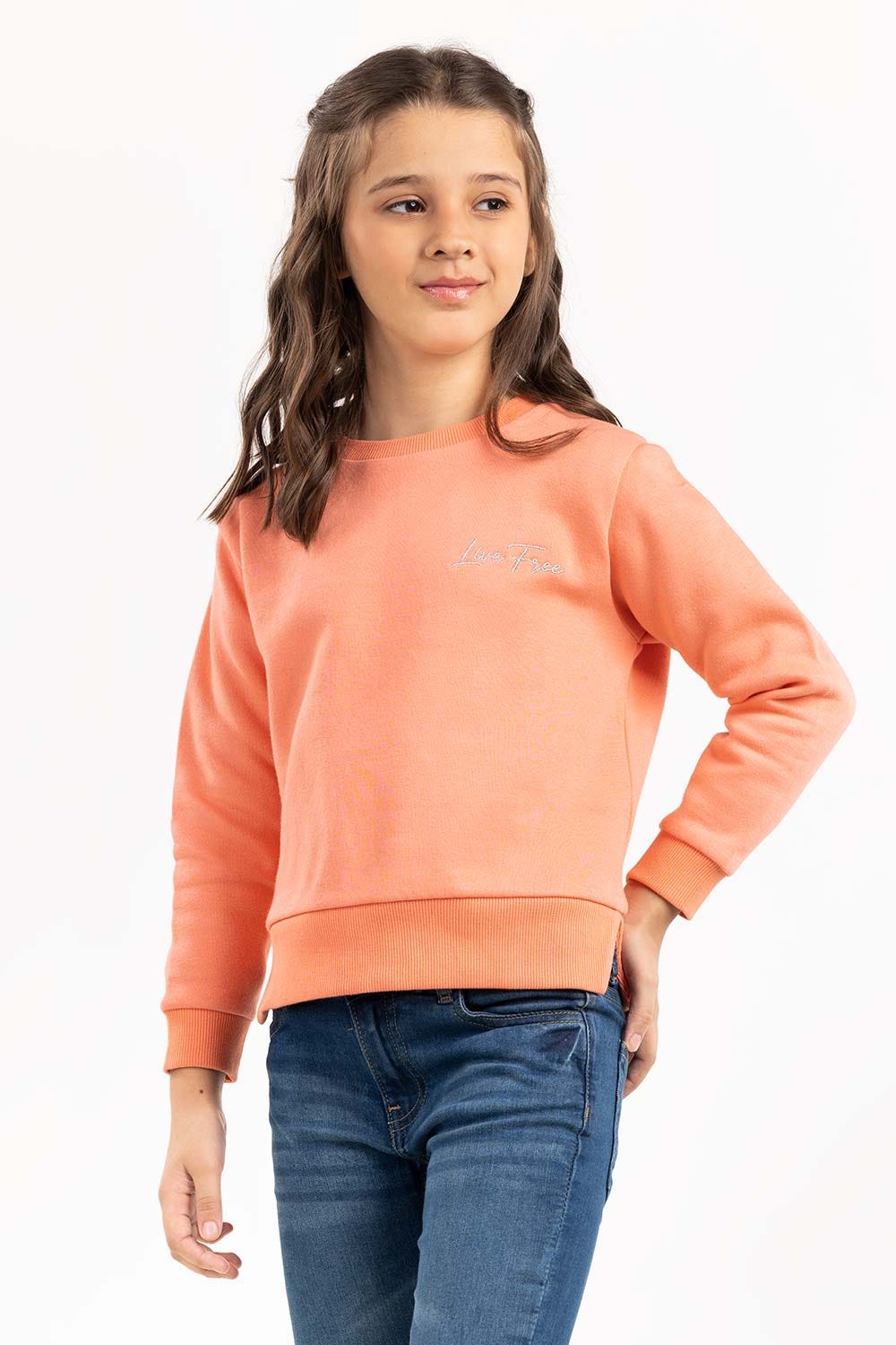 Junior Girl Coral Sweatshirt 224-412-001
