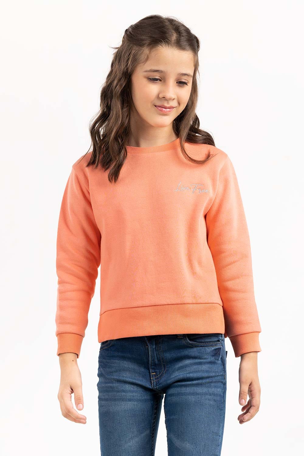 Junior Girl Coral Sweatshirt 224-412-001