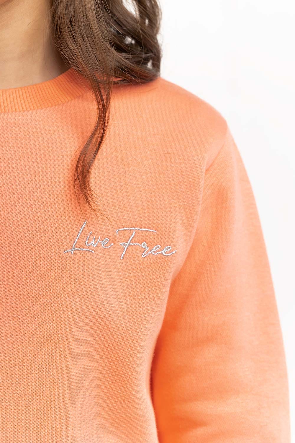 Junior Girl Coral Sweatshirt 224-412-001