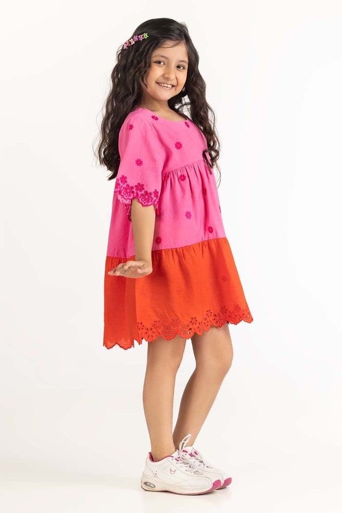 Junior Girls Pink Rust Blouse 231-414-220