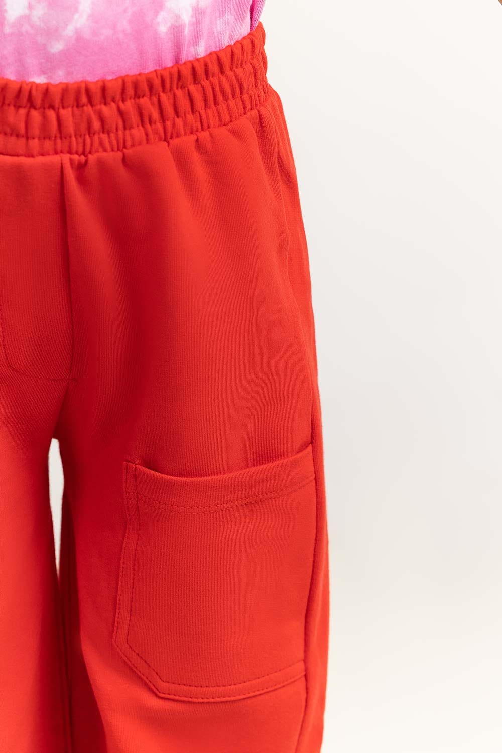 Junior Girl Red Trouser 231-420-016