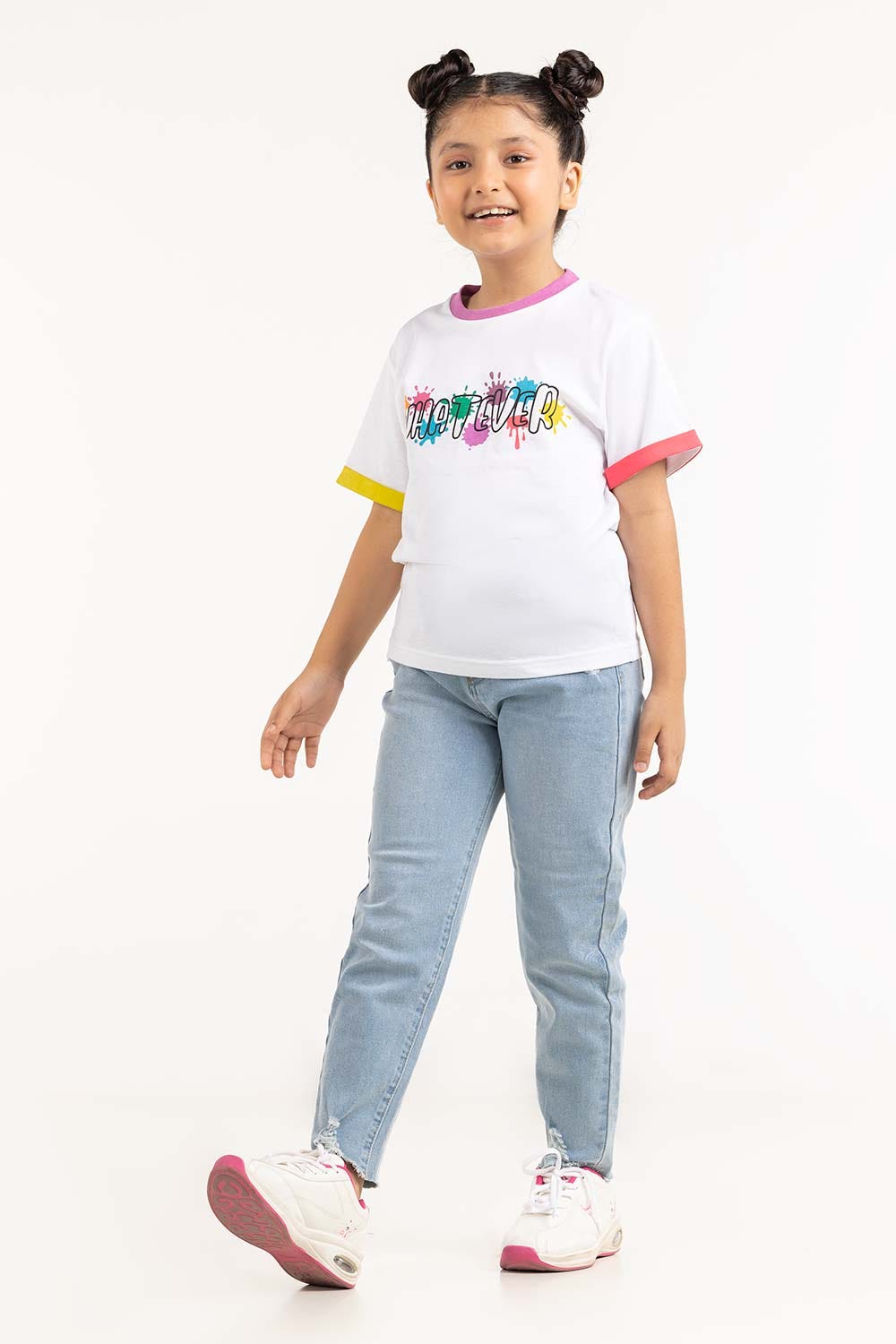 Junior Girl White T-Shirt 231-413-021