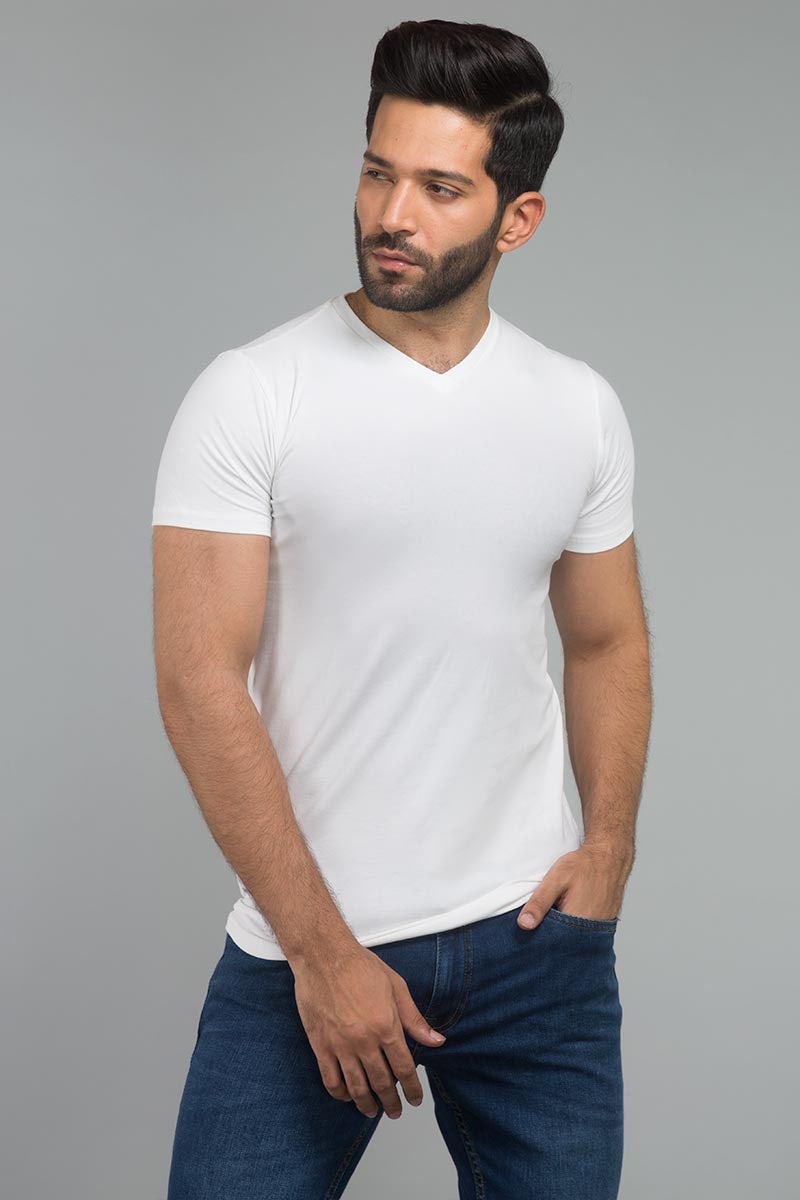 White Basic Tee JVN-SIG-D013