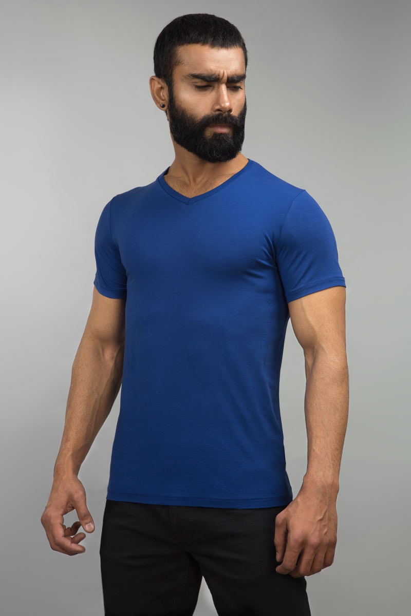 Blue Basic Tee JVN-SIG-D018