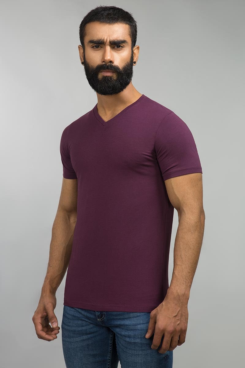 Plum Basic Tee JVN-SIG-D020