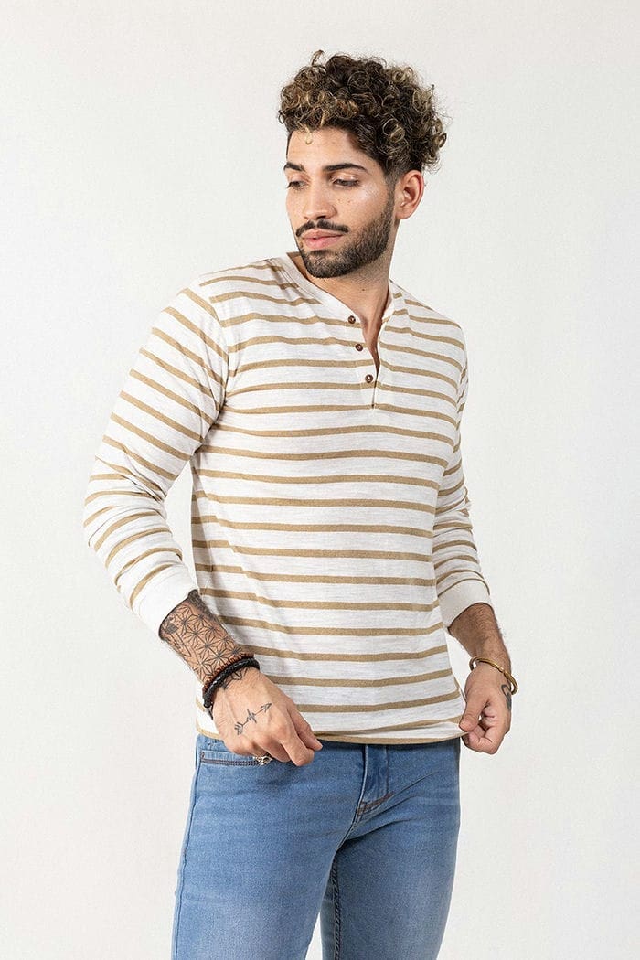 Khaki Fashion T-Shirt FS-HEN-YD-D01-04