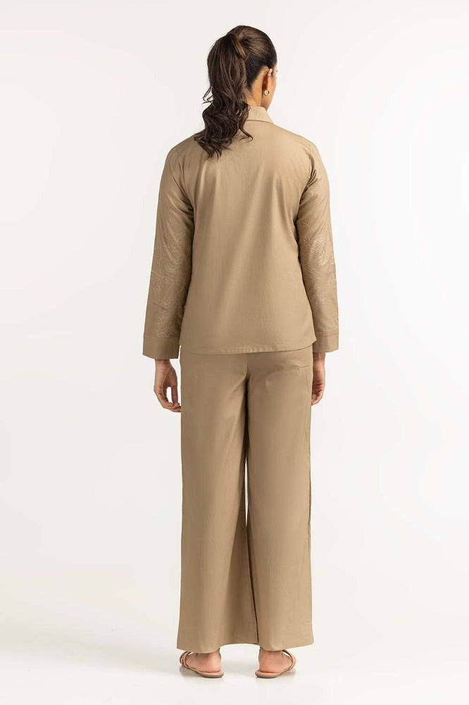 Khaki Basic Blouse WM-BLS23-006