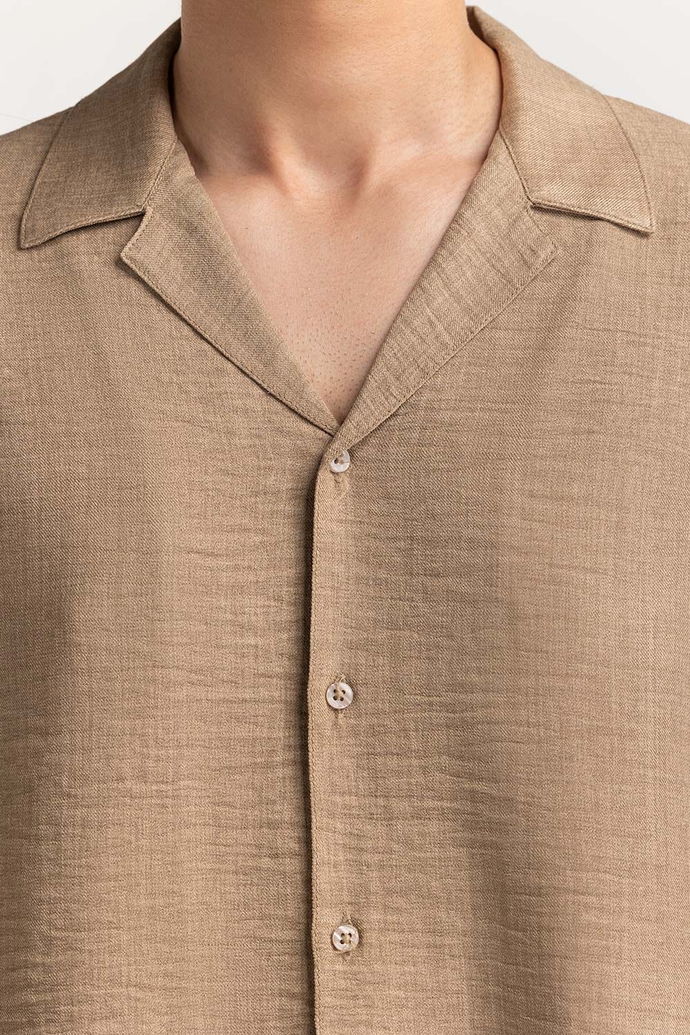 Khaki Basic Casual Shirt MN-CS-SS24-047