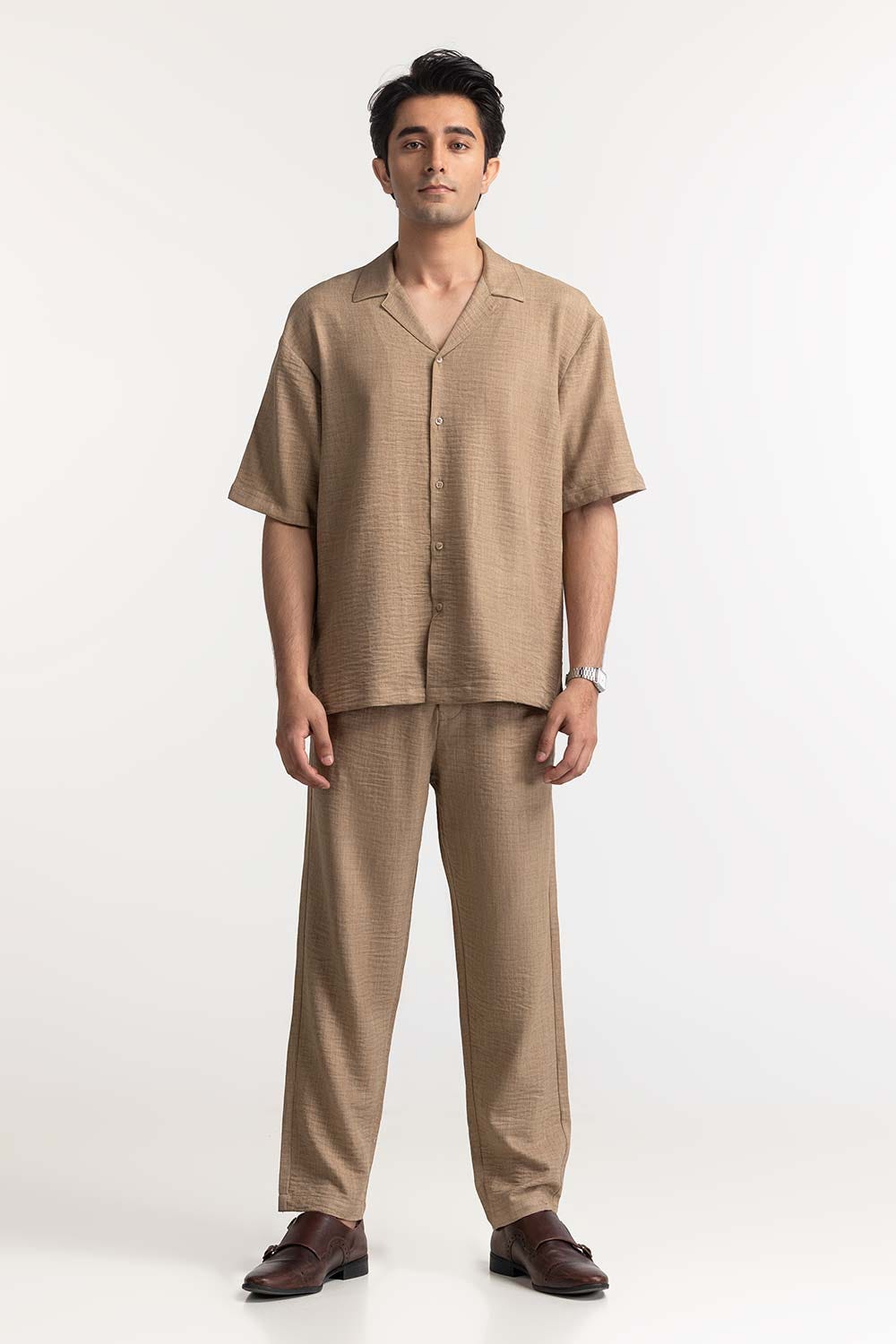 Khaki Basic Casual Shirt MN-CS-SS24-047