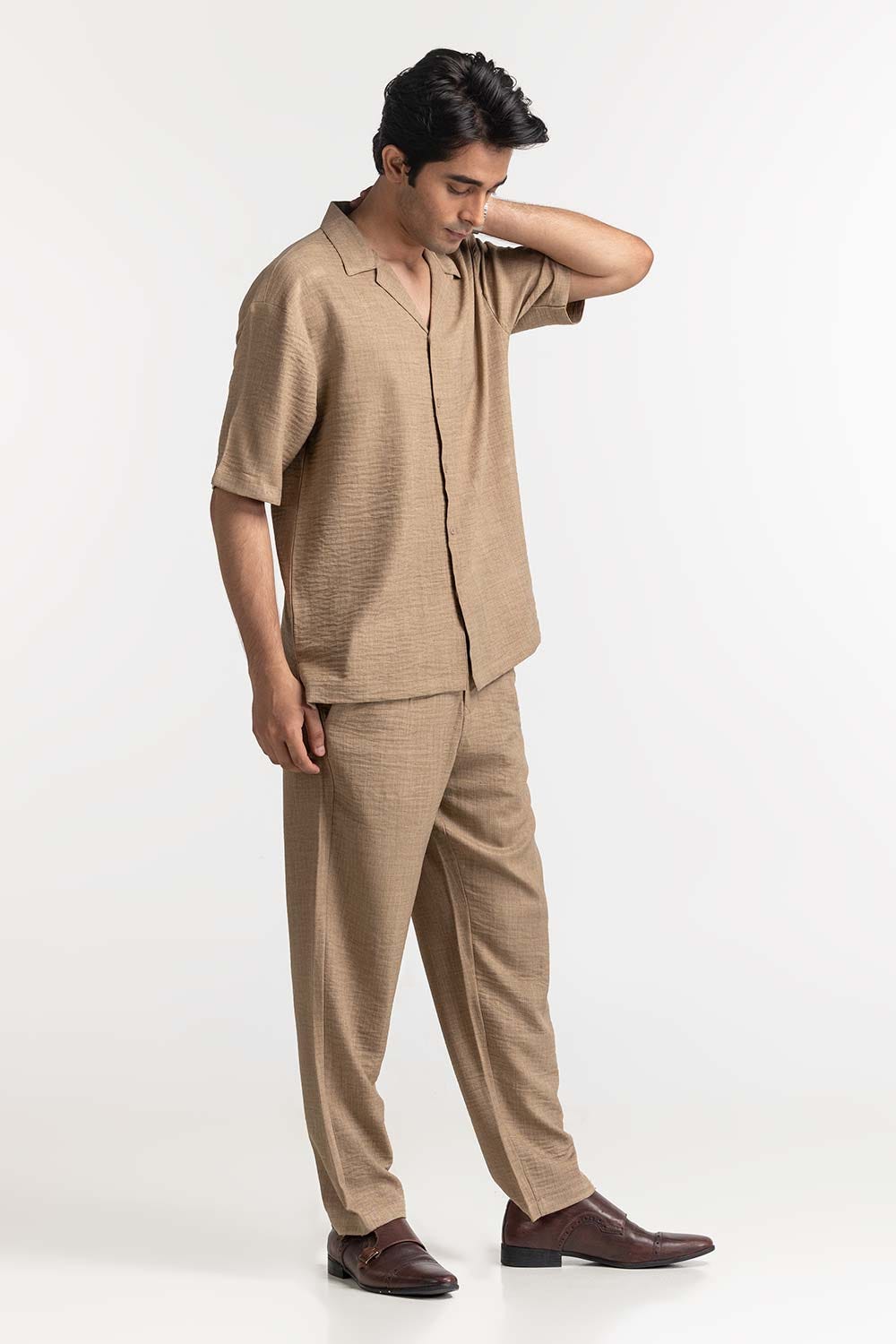 Khaki Basic Casual Shirt MN-CS-SS24-047