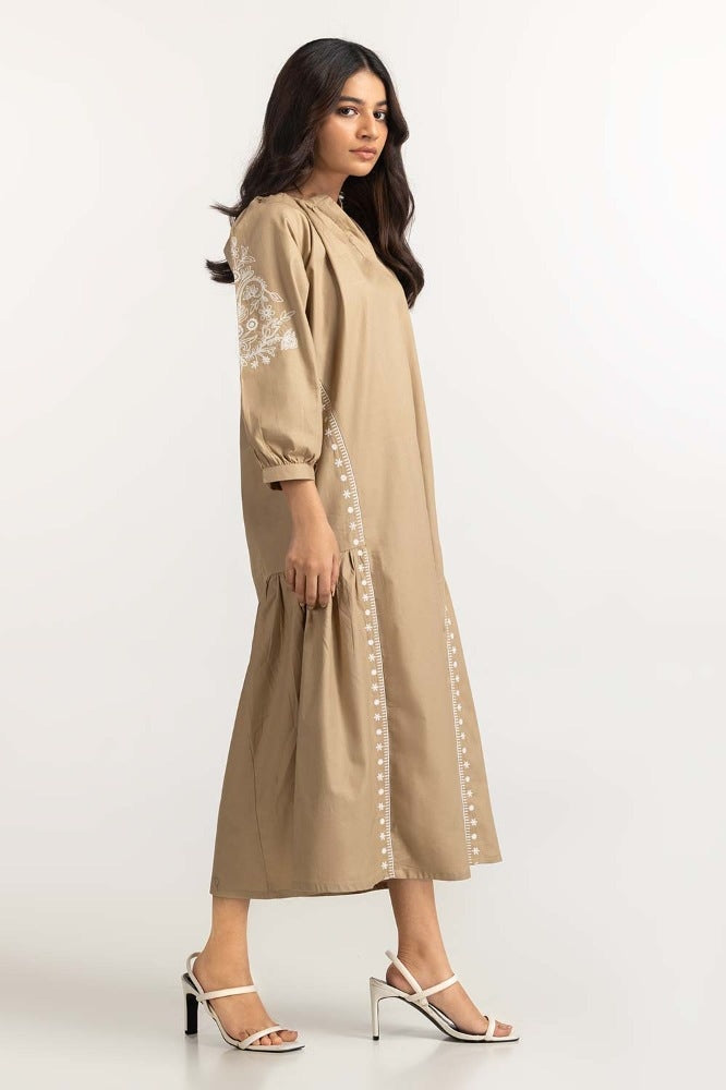 Khaki Basic Dress WM-DRSWS23-010