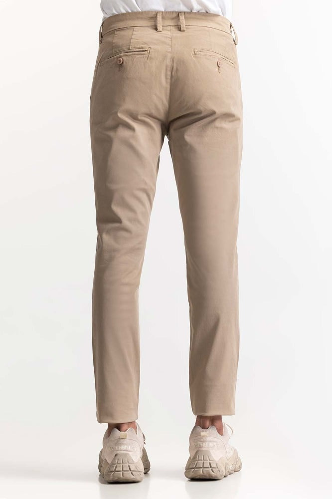 Khaki Basic Dyed Khaki Pant MNTRCSS24022C