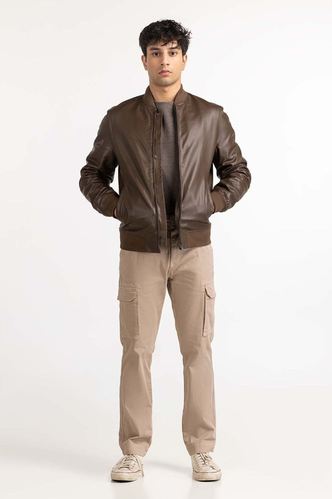 Khaki Basic Jacket MN-JKT-WS23-021