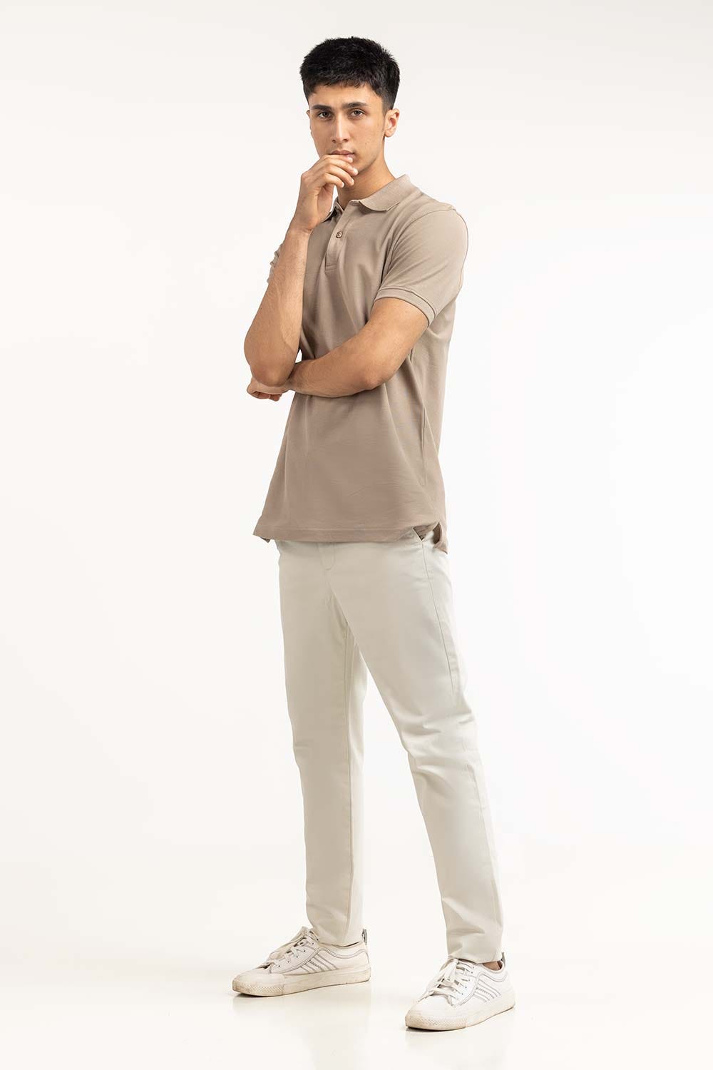 Khaki Basic Polo PS-SIGPK23-238