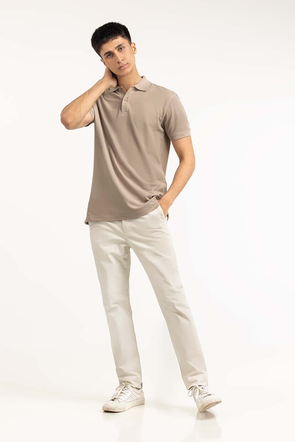 Khaki Basic Polo PS-SIGPK23-238
