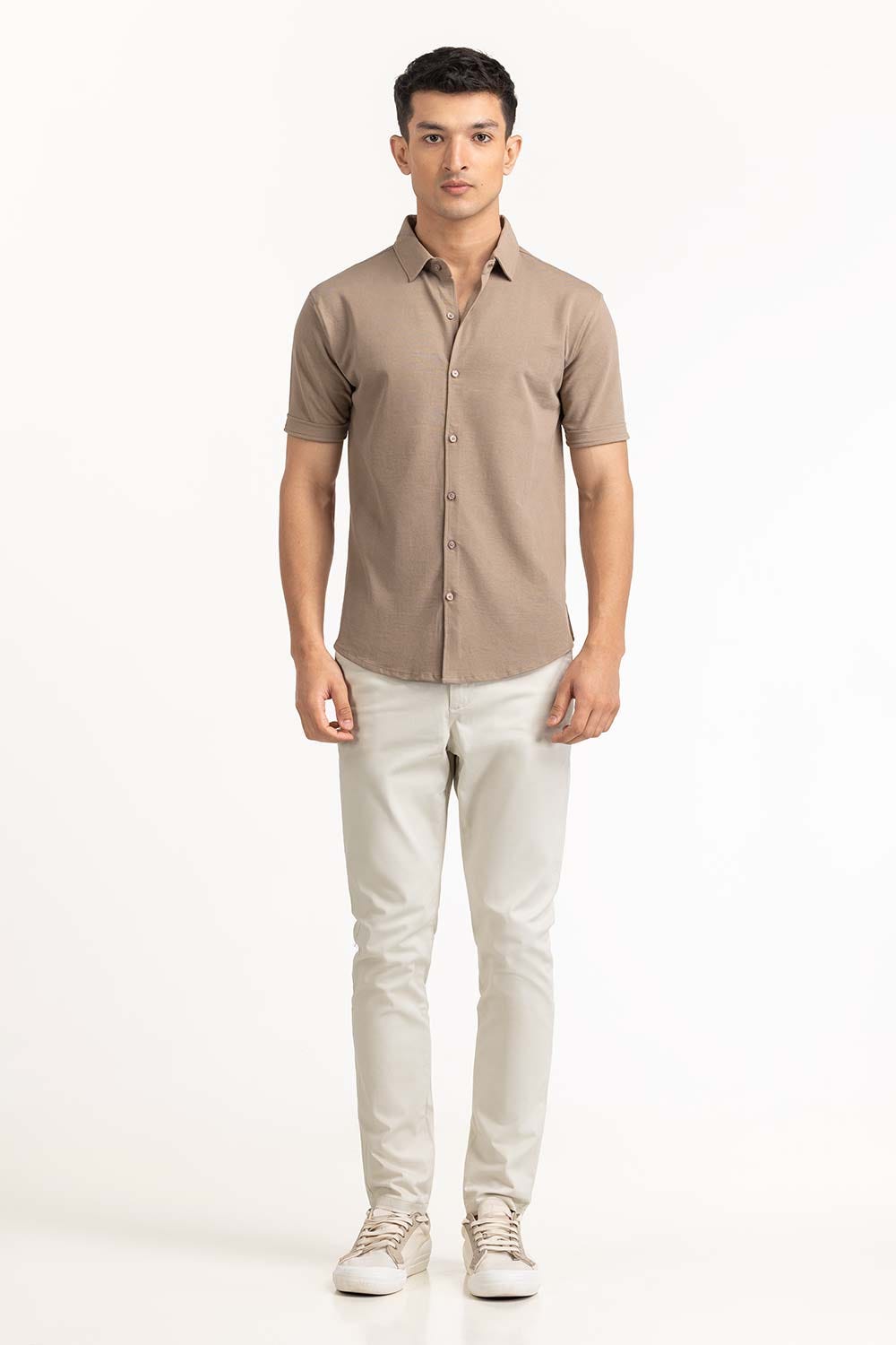 Khaki Basic Shirt KS-HSPK23-037