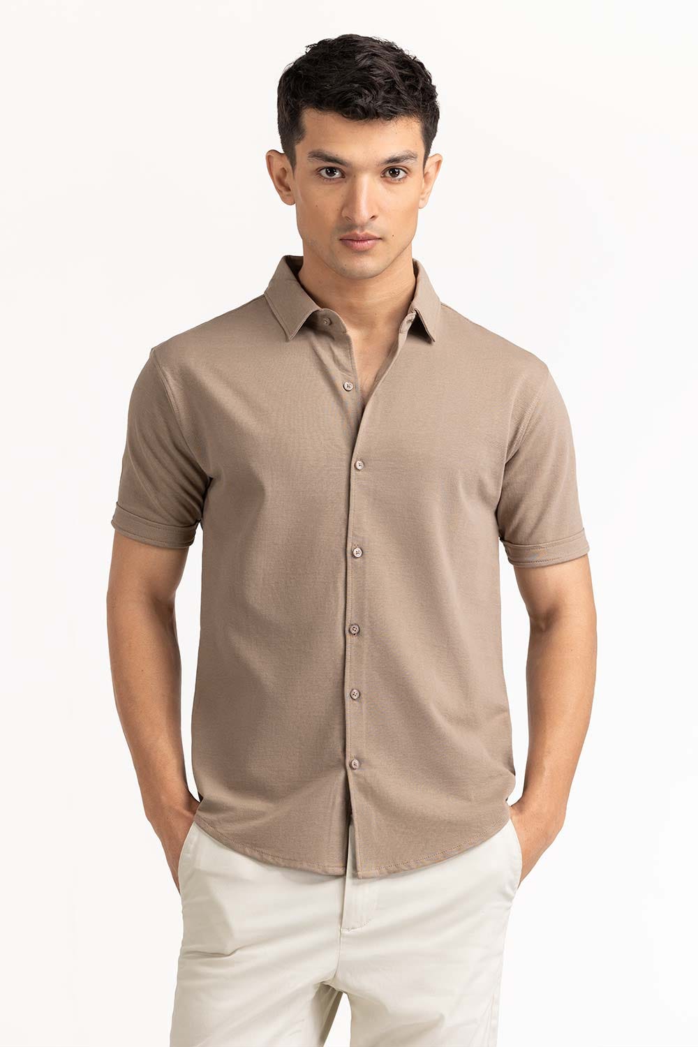 Khaki Basic Shirt KS-HSPK23-037