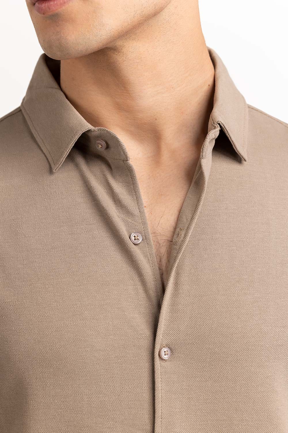 Khaki Basic Shirt KS-HSPK23-037