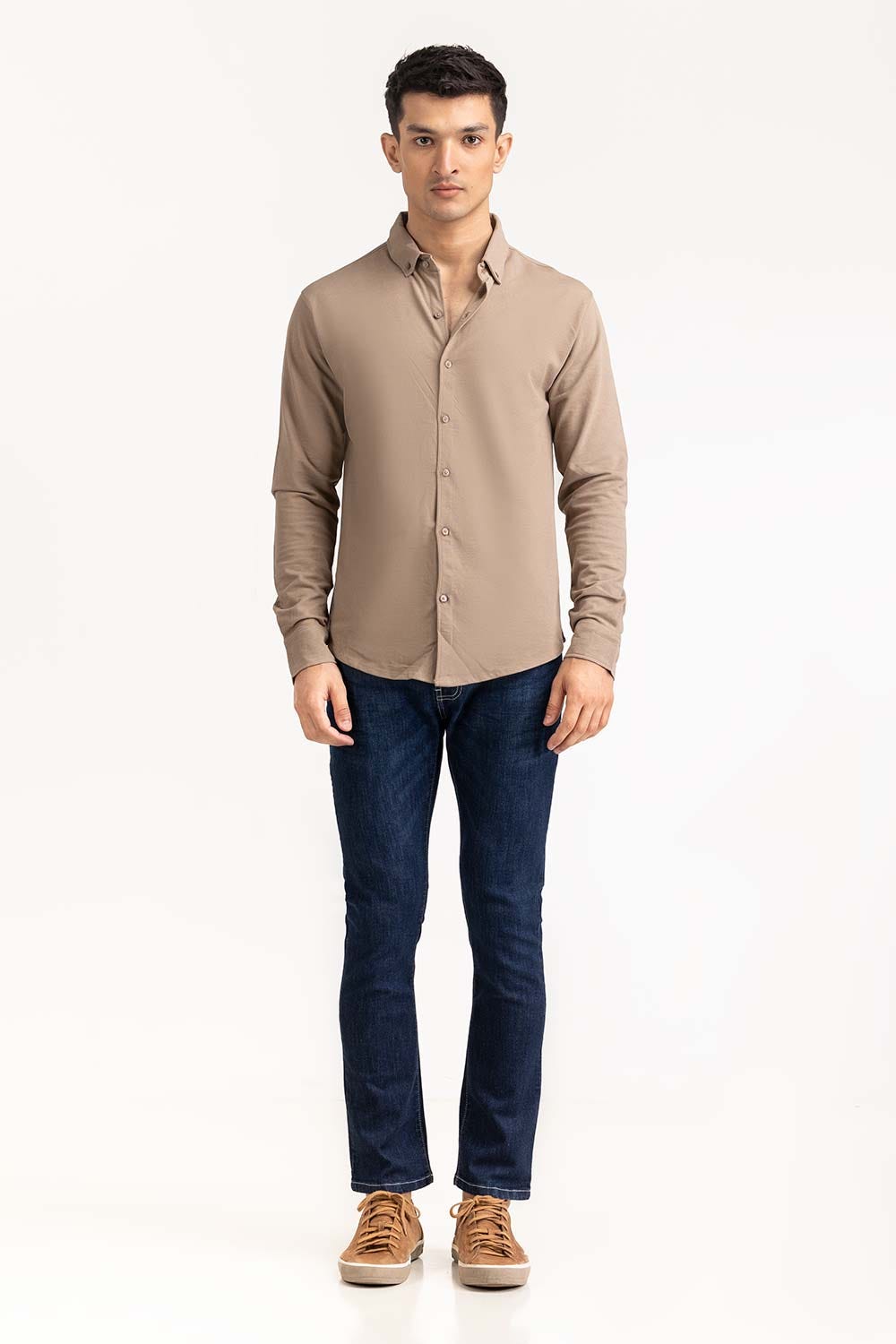 Khaki Basic Shirt KS-HSPK23-042