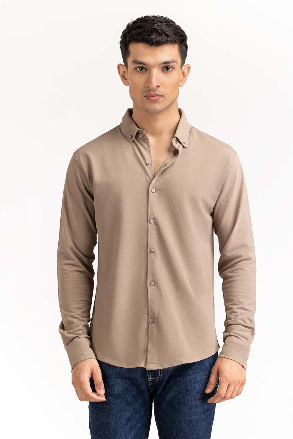 Khaki Basic Shirt KS-HSPK23-042