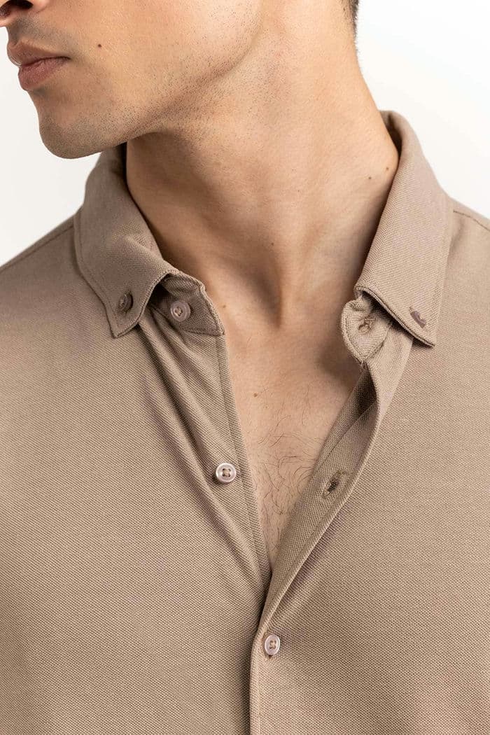 Khaki Basic Shirt KS-HSPK23-042