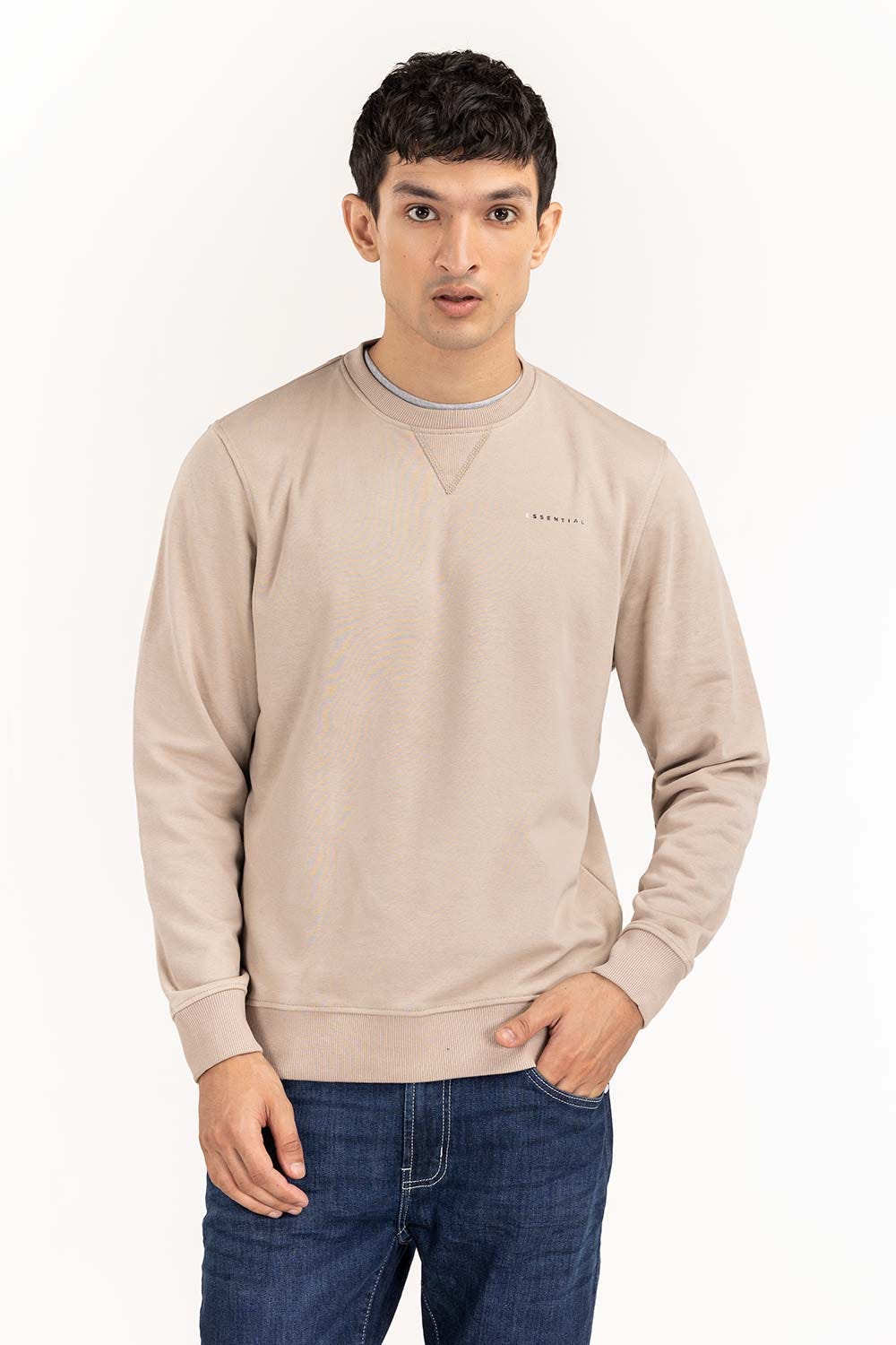 Khaki Basic Sweat Shirt SWS-B22-001