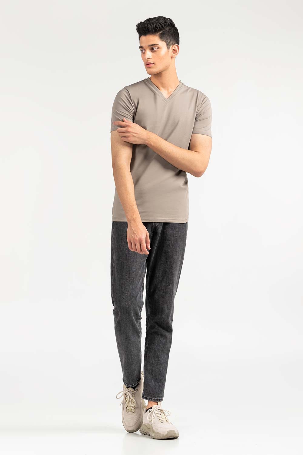 Khaki Basic T-Shirt JVN-SIG-D042