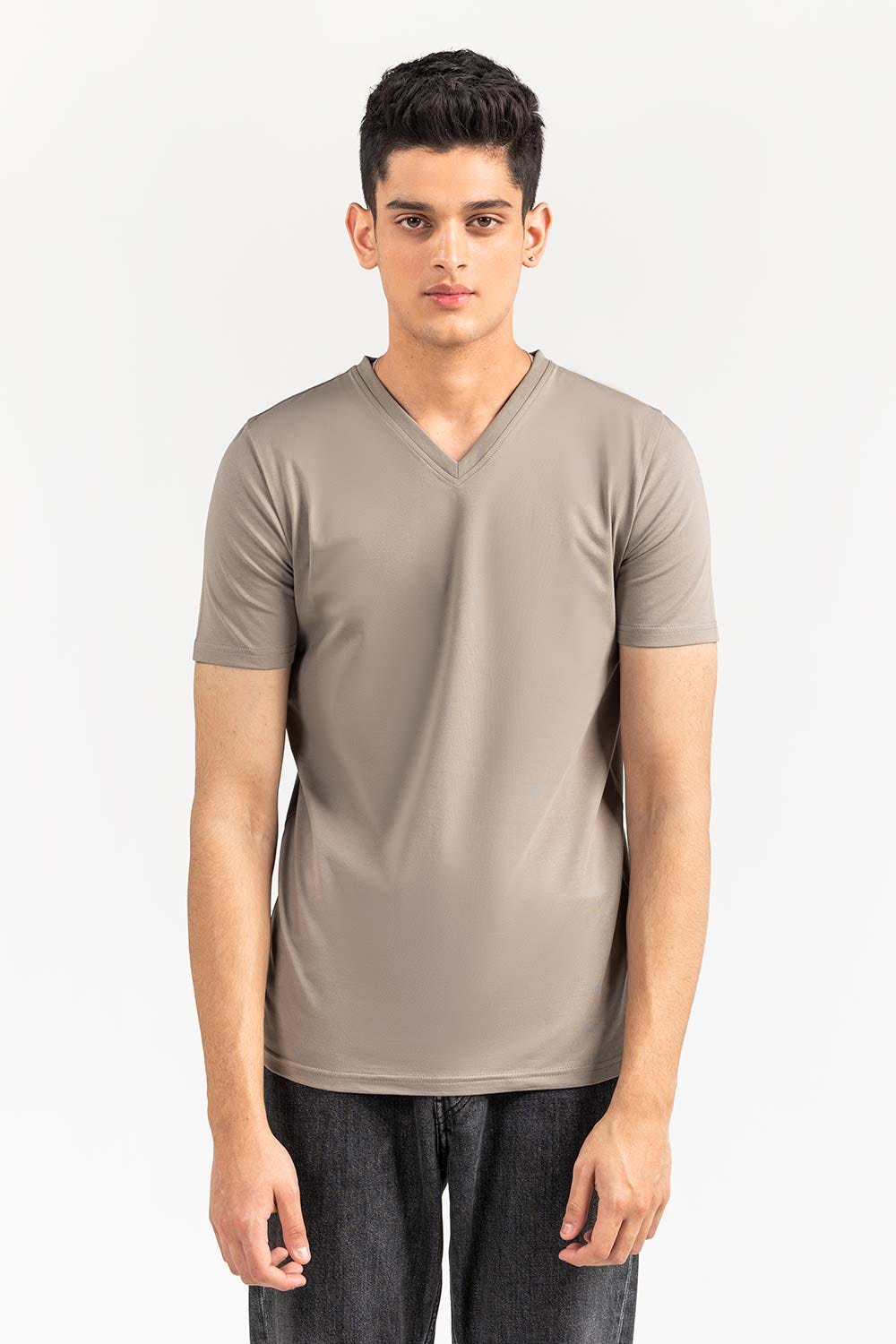 Khaki Basic T-Shirt JVN-SIG-D042
