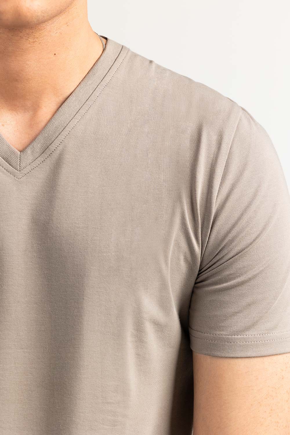 Khaki Basic T-Shirt JVN-SIG-D042