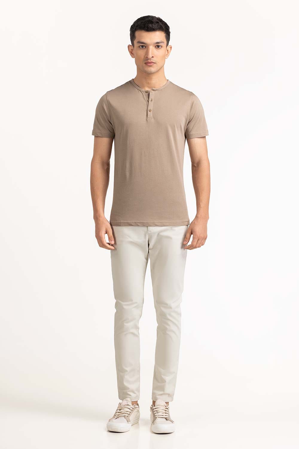 Khaki Basic Tee TS-HLSJ23-069