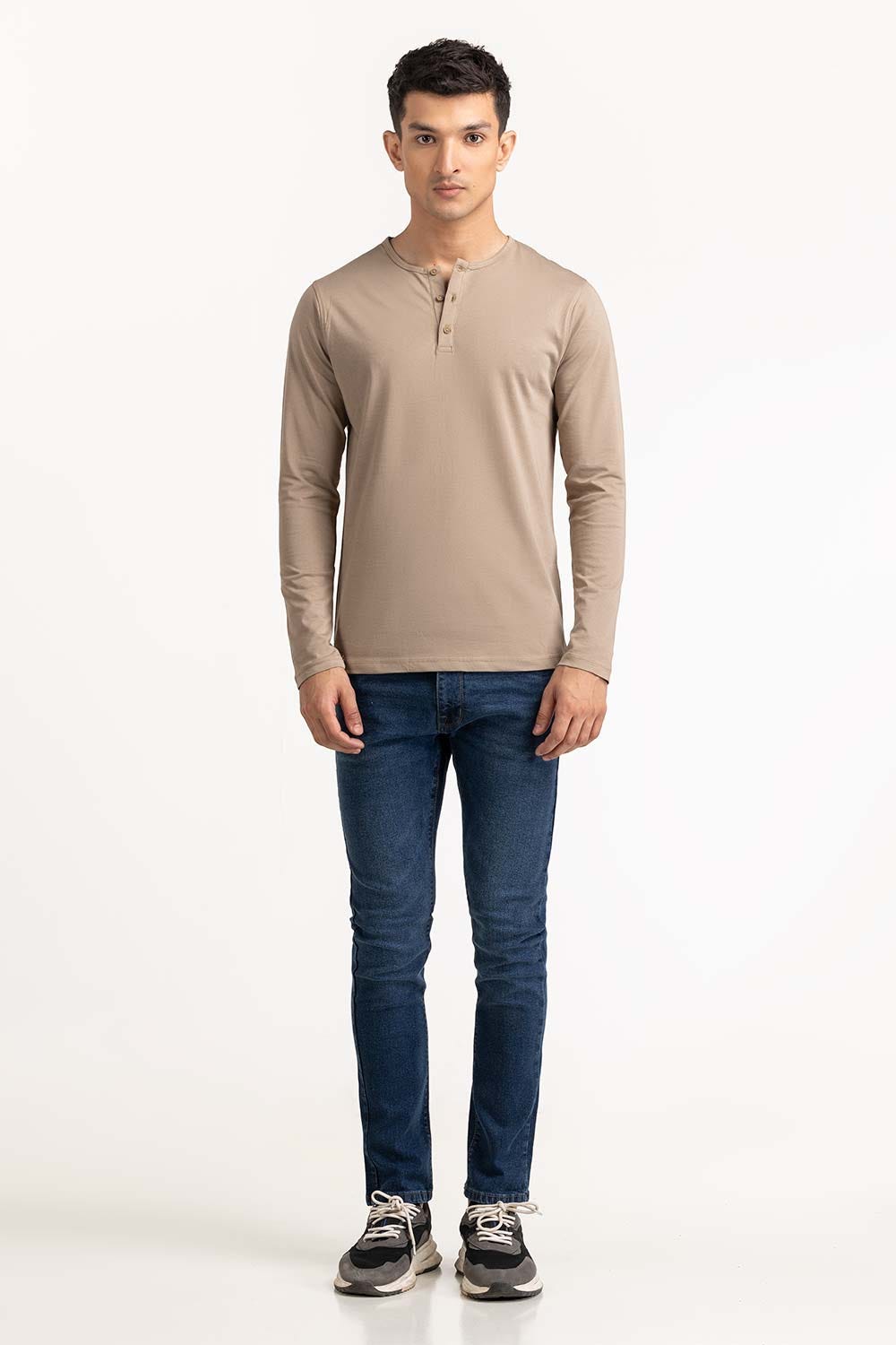 Khaki Basic Tee TS-HLSJ23-073