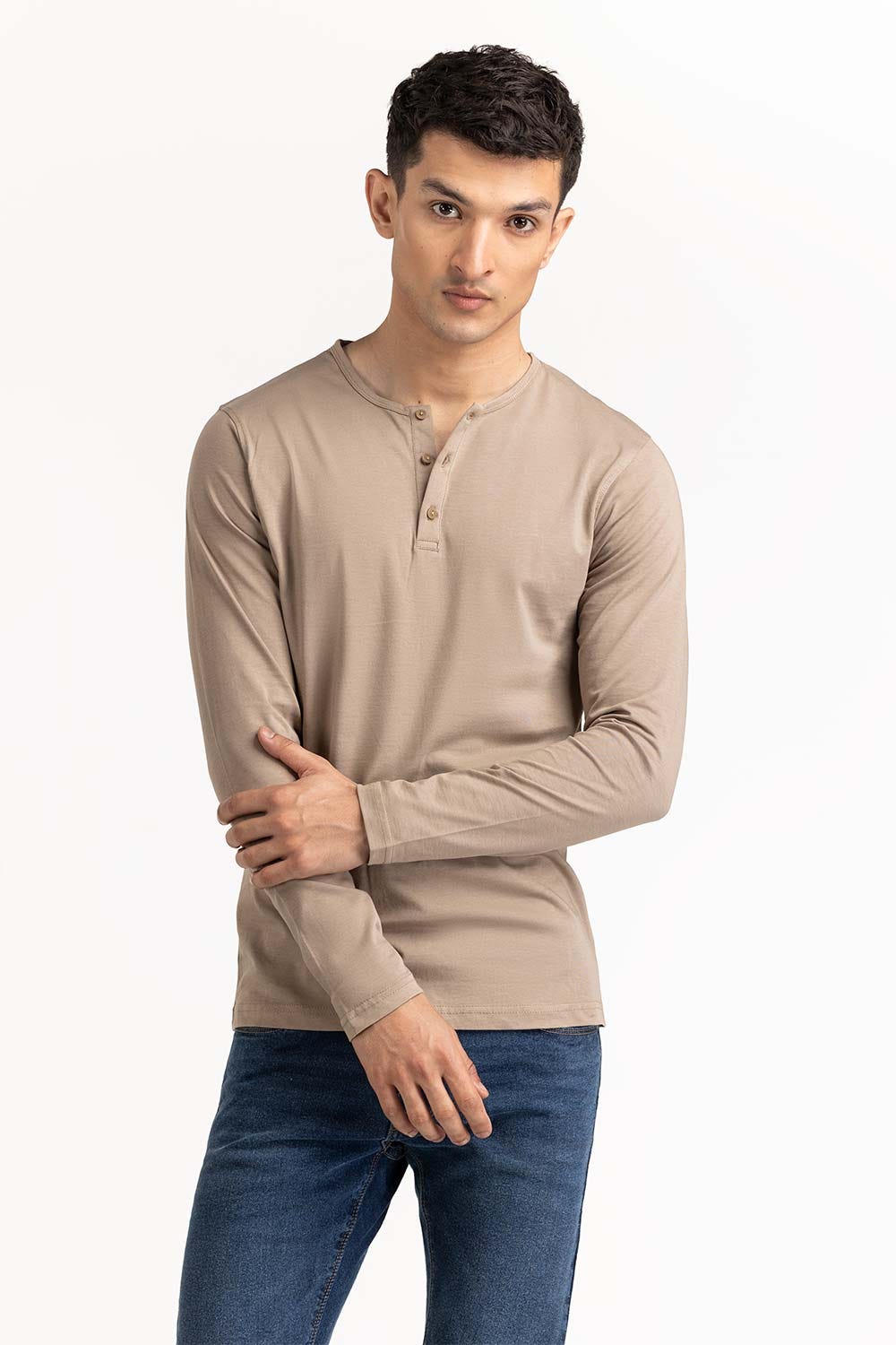Khaki Basic Tee TS-HLSJ23-073