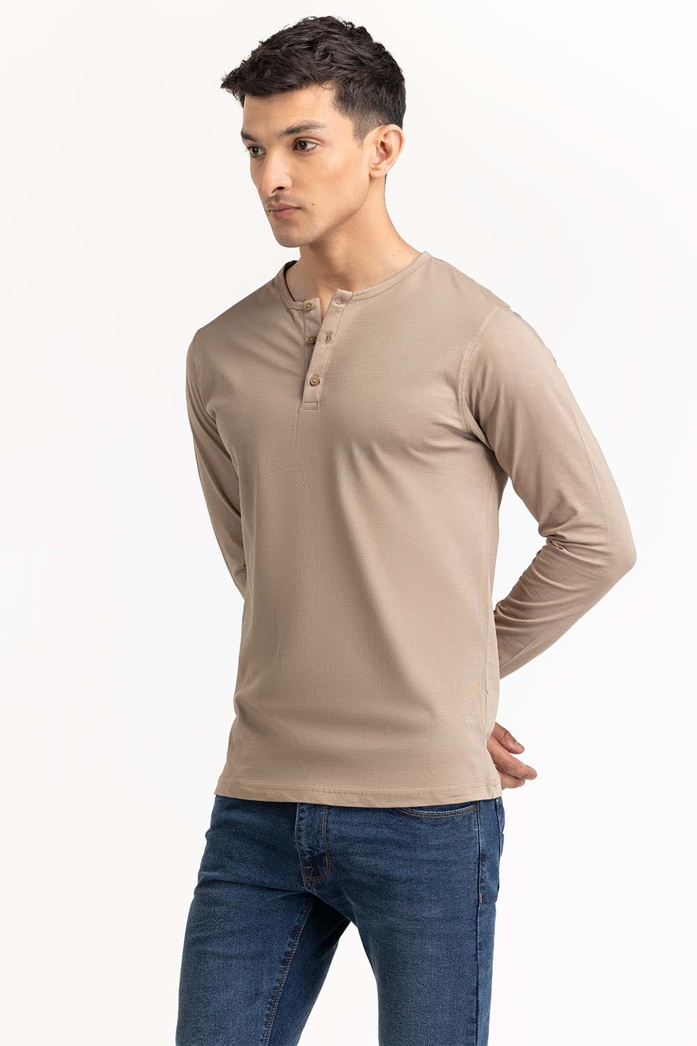 Khaki Basic Tee TS-HLSJ23-073