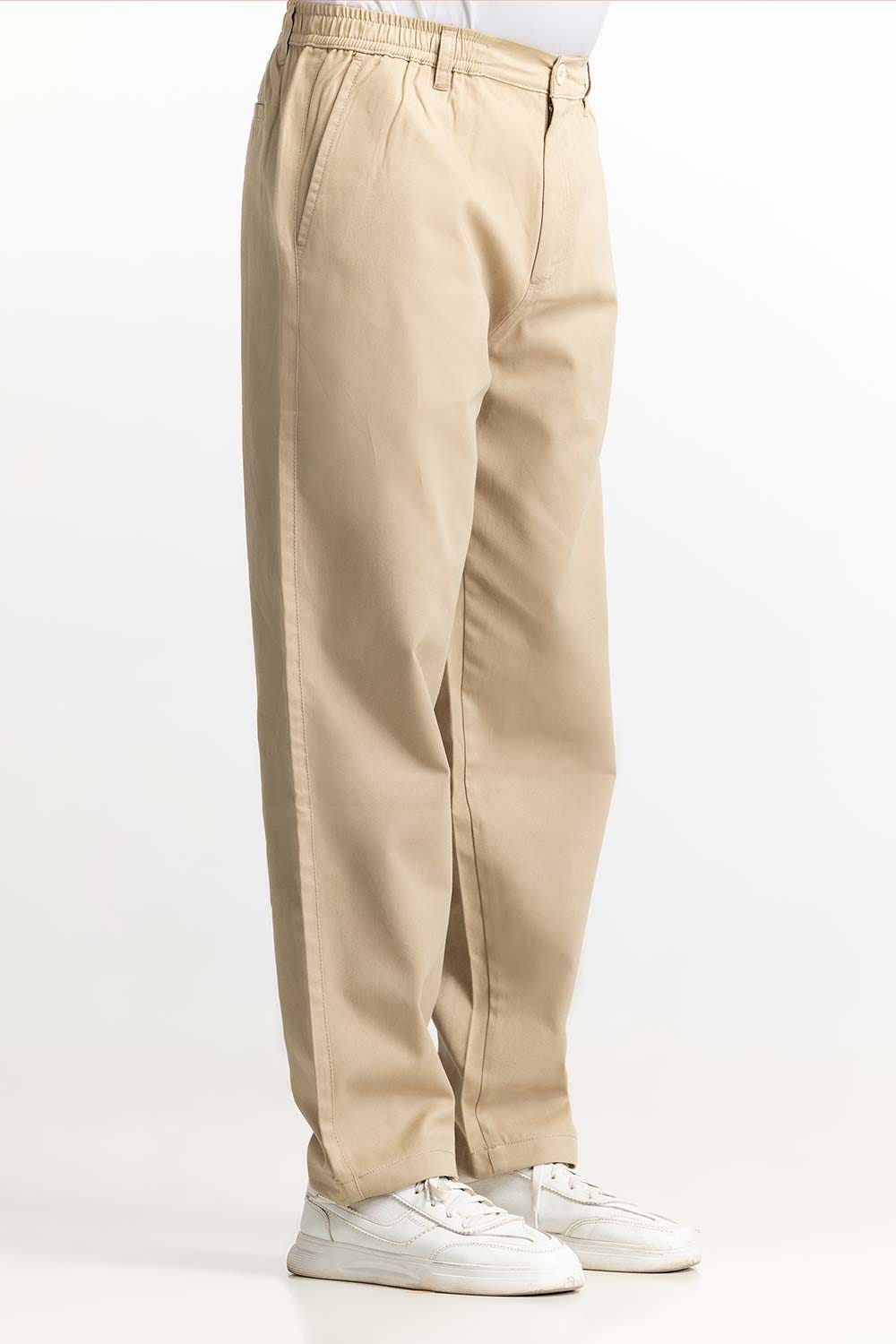 Khaki Basic Trouser MNTRCSS24010-A