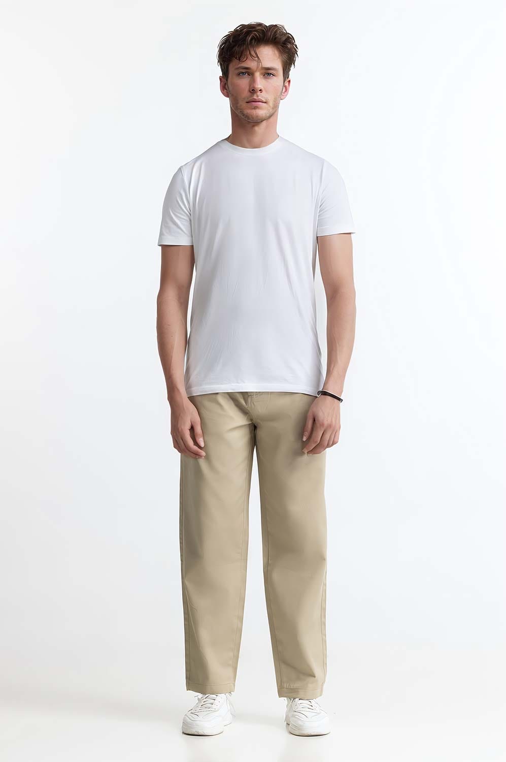 Khaki Basic Trouser MNTRCSS24010-A