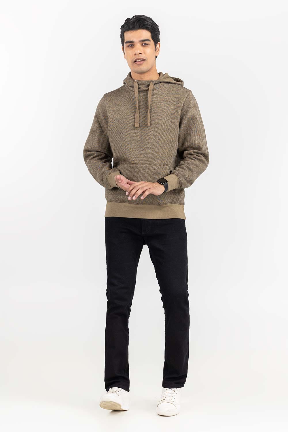 Khaki Brown Pull Over Hoodie JKT-KNTPOH22-094