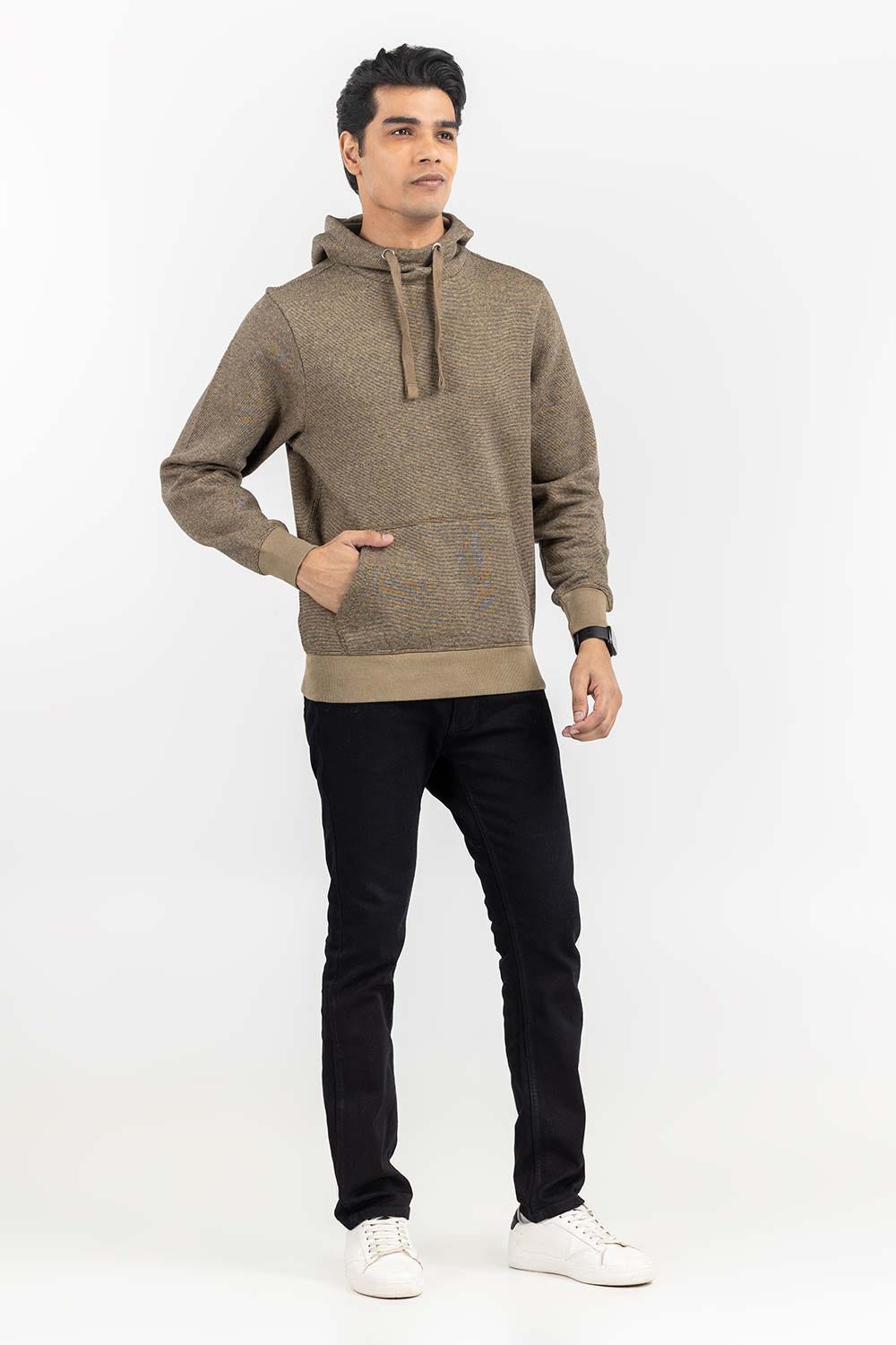 Khaki Brown Pull Over Hoodie JKT-KNTPOH22-094