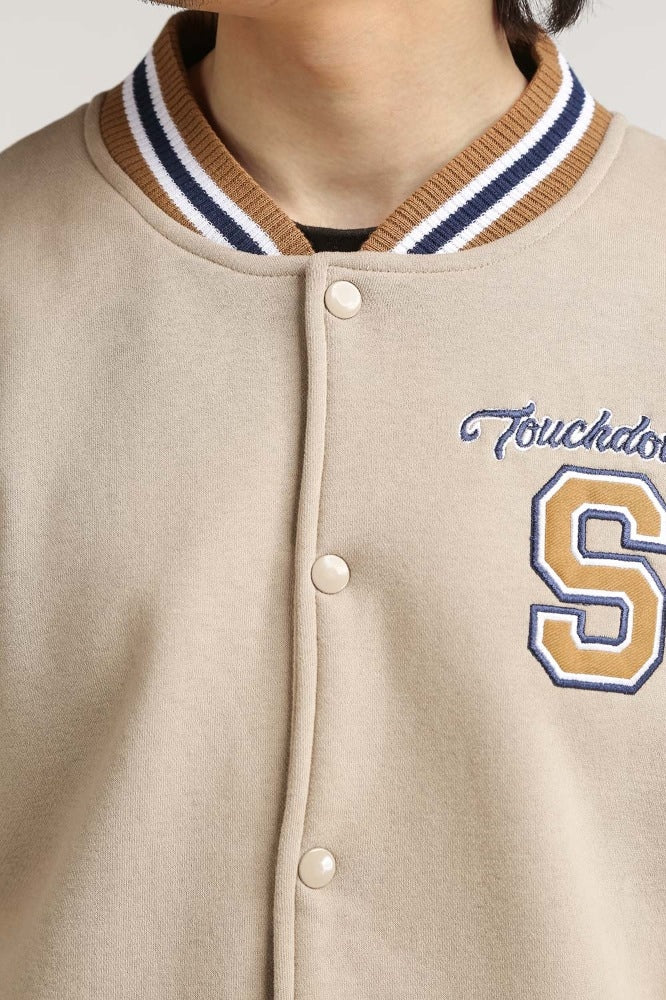 Khaki Fashion Knitted Jacket MN-KNJ-WS23-009