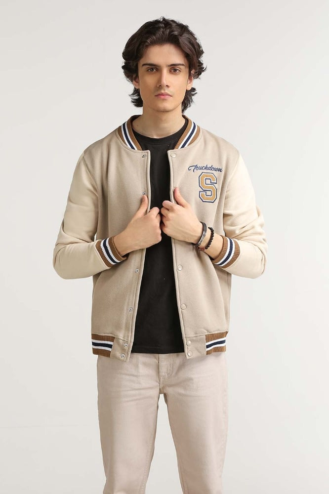 Khaki Fashion Knitted Jacket MN-KNJ-WS23-009