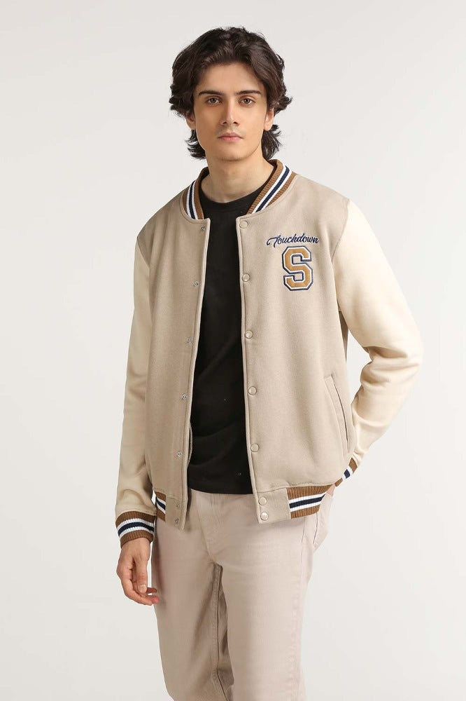 Khaki Fashion Knitted Jacket MN-KNJ-WS23-009