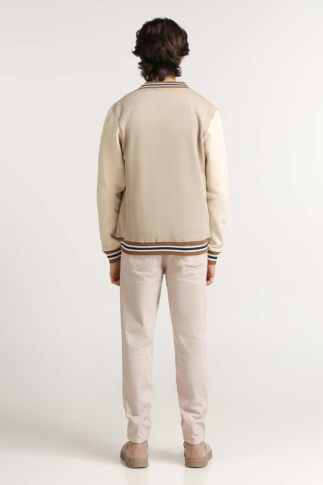 Khaki Fashion Knitted Jacket MN-KNJ-WS23-009