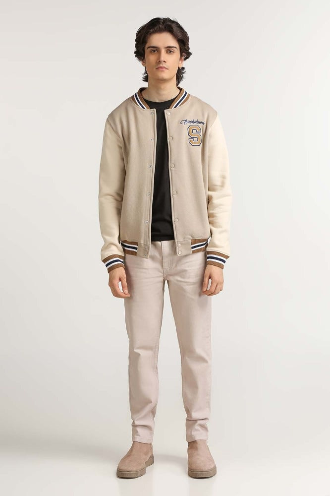 Khaki Fashion Knitted Jacket MN-KNJ-WS23-009